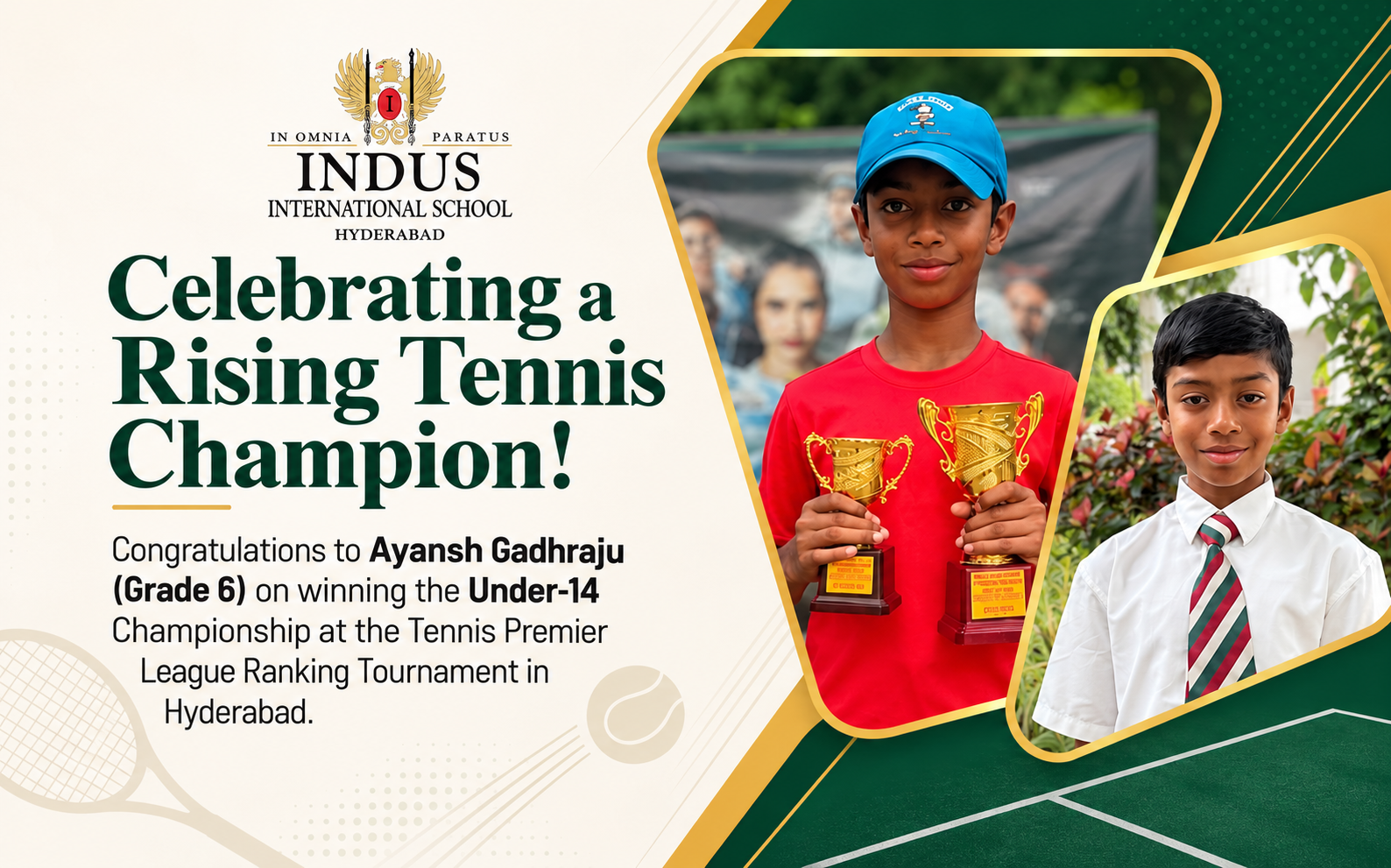 Ayansh Tennis Achievement