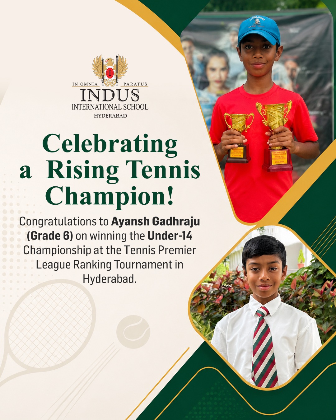 Ayansh Tennis Achievement